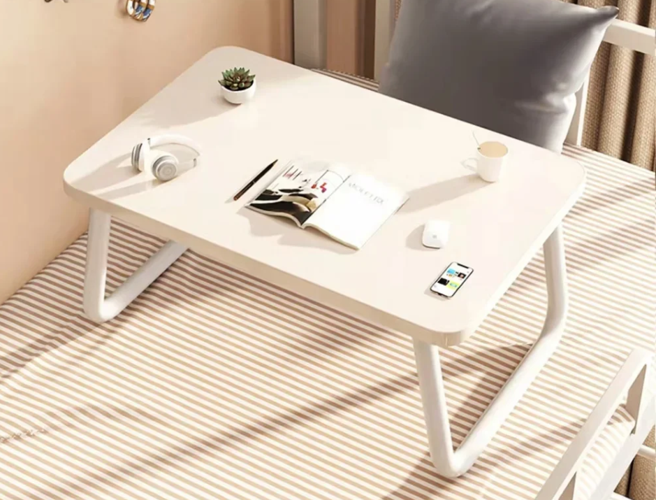 Bureau de lit pliant blanc 1