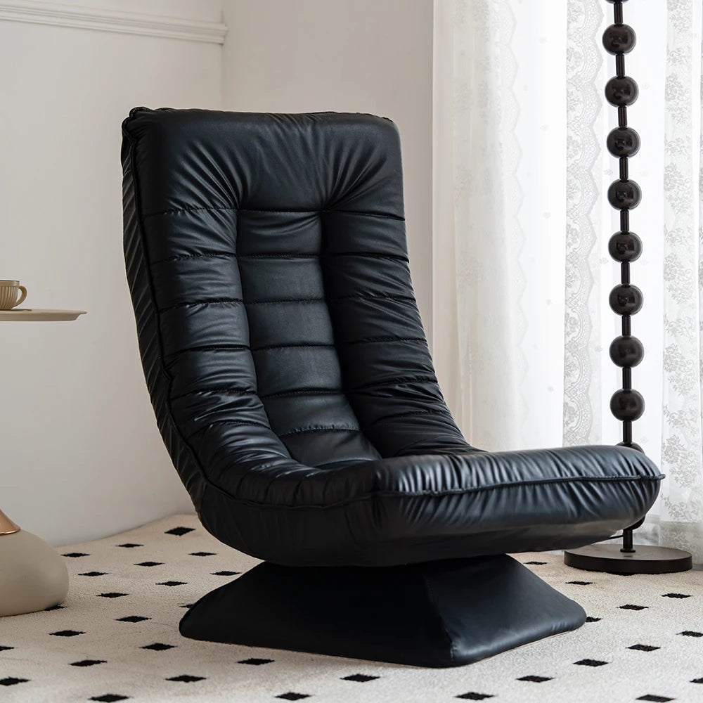 Chaise longue rotative noir-1