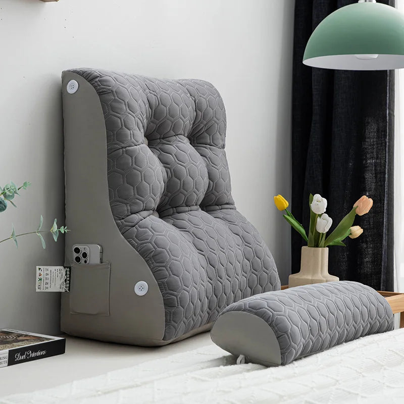 Coussin de lecture Elegance gris 1