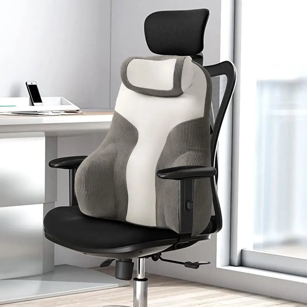 Coussin ergonomique blanc gris 1