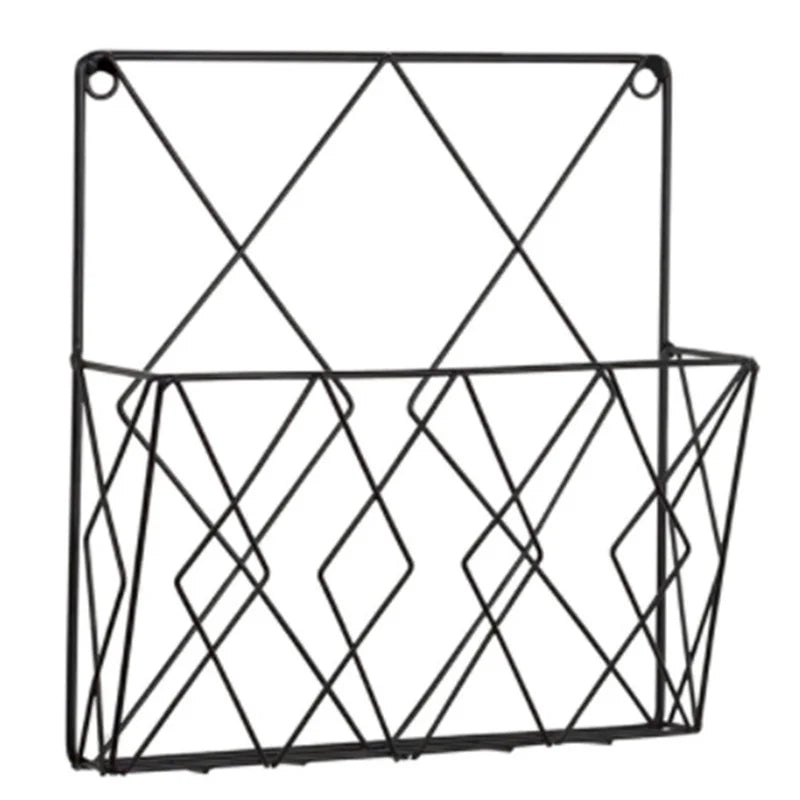 Étagère murale moderne en métal noire-1