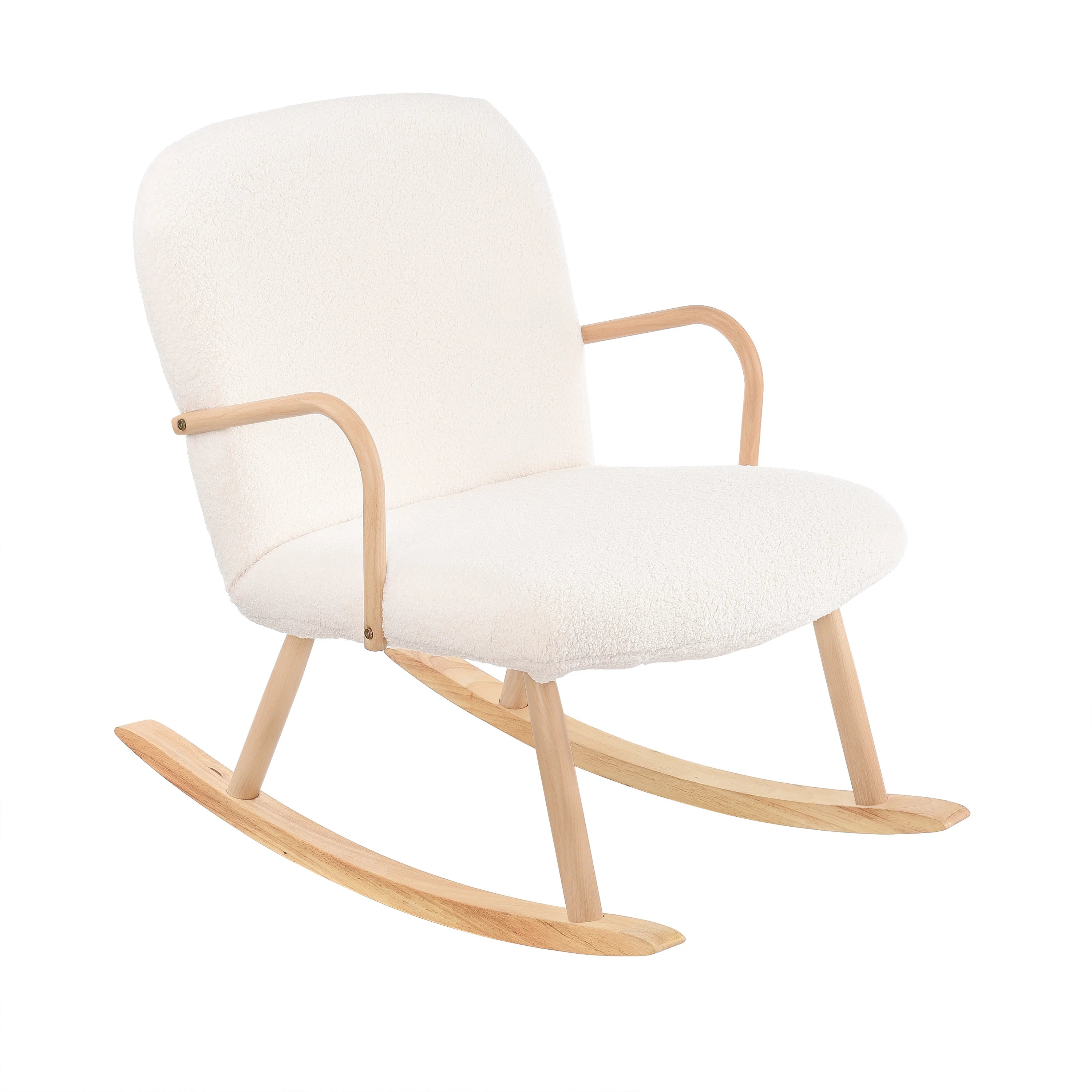 Fauteuil de lecture à bascule beige-1