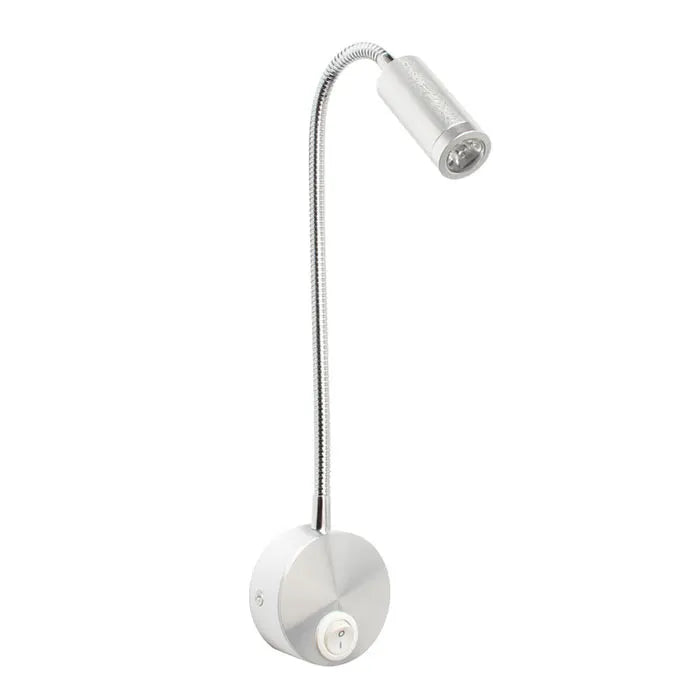 Lampe de lit articulée argentée-1
