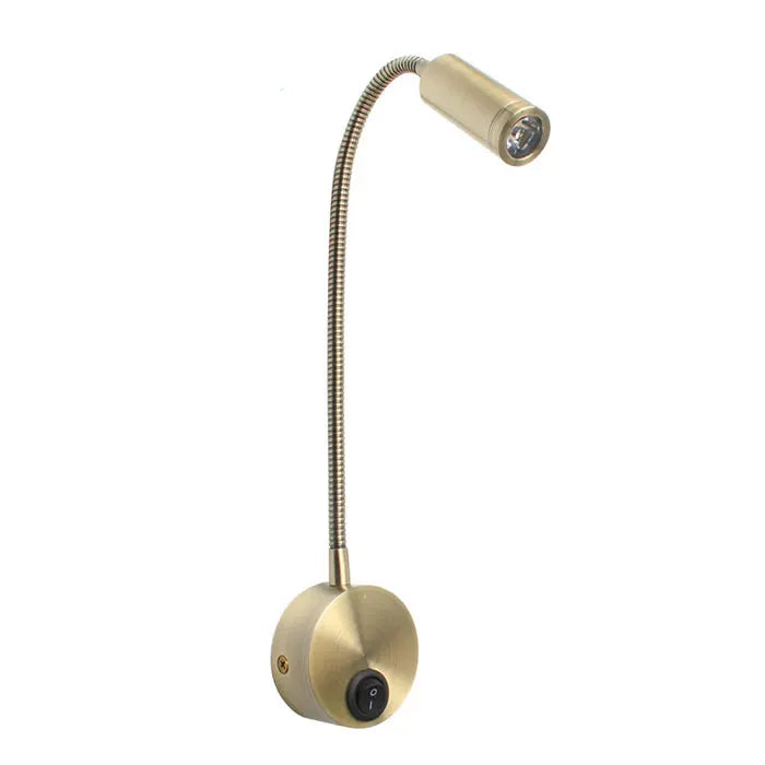 Lampe de lit articulée bronze-1