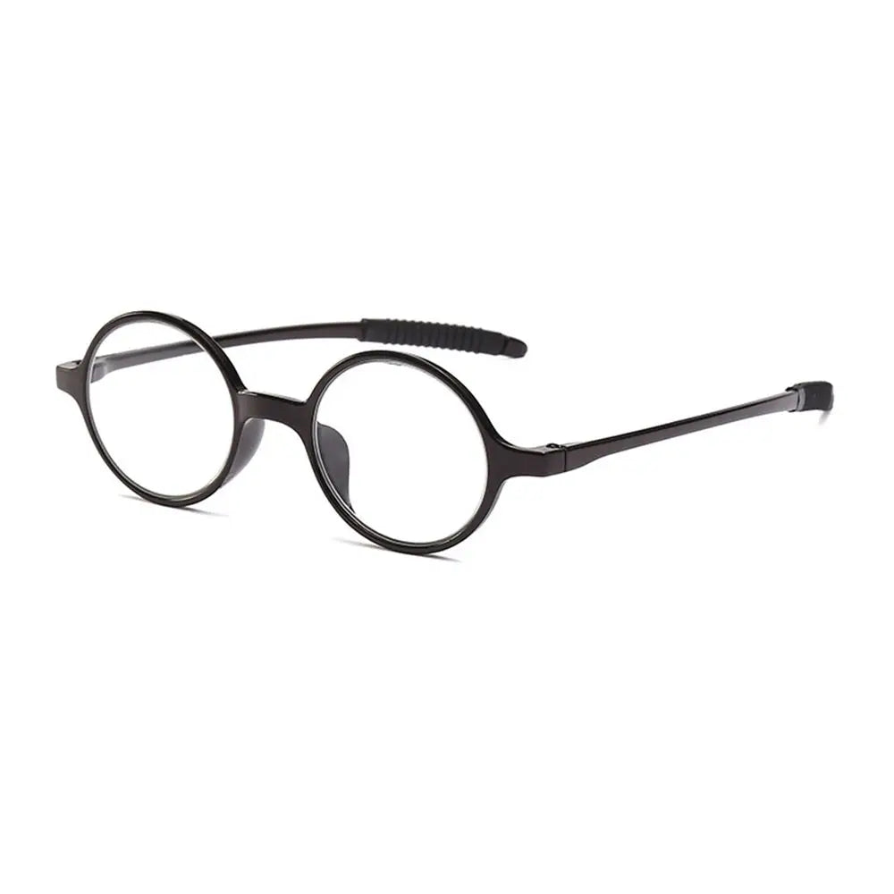 Lunettes de lecture vintage noires monture ronde-1