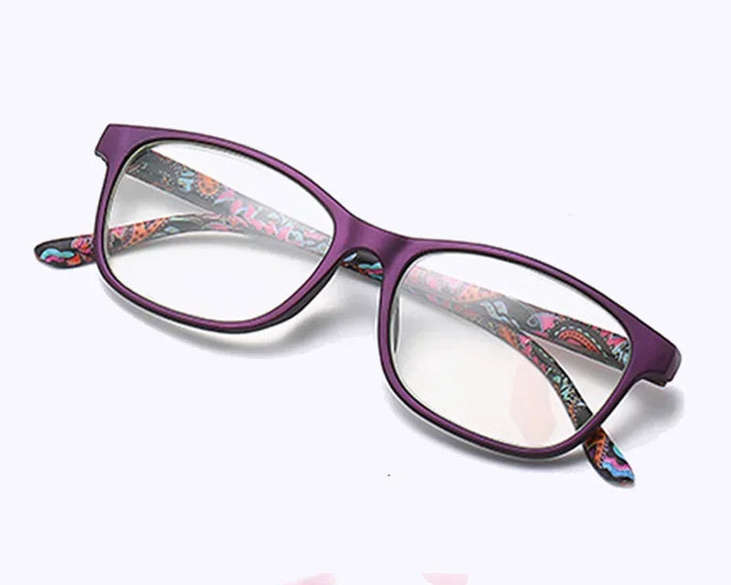 Lunettes grossissantes bohème violettes-1