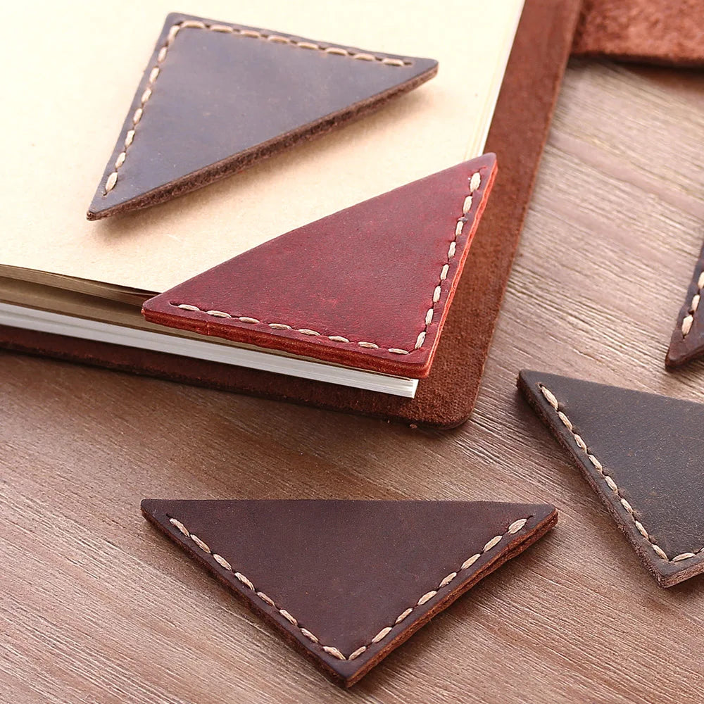 Marque page de coin en cuir Café-1