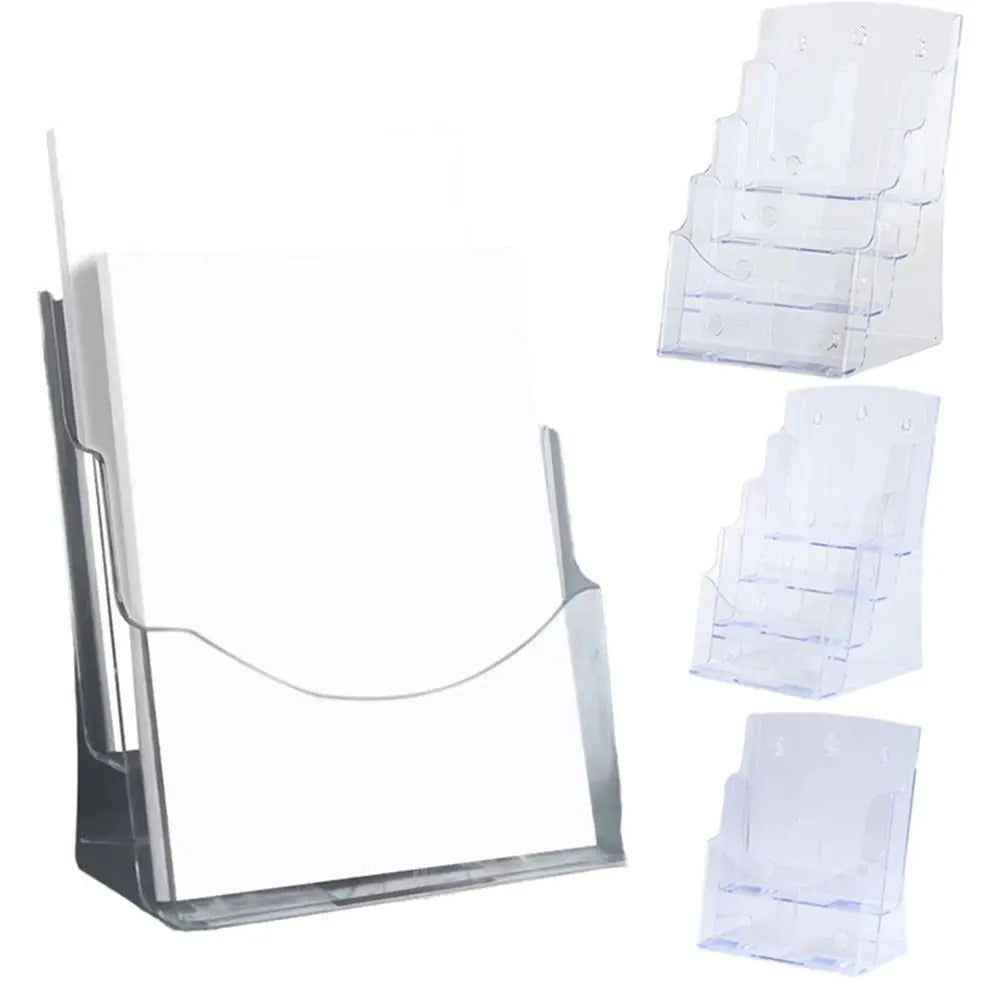 Porte Revue en acrylique transparent compartimenté