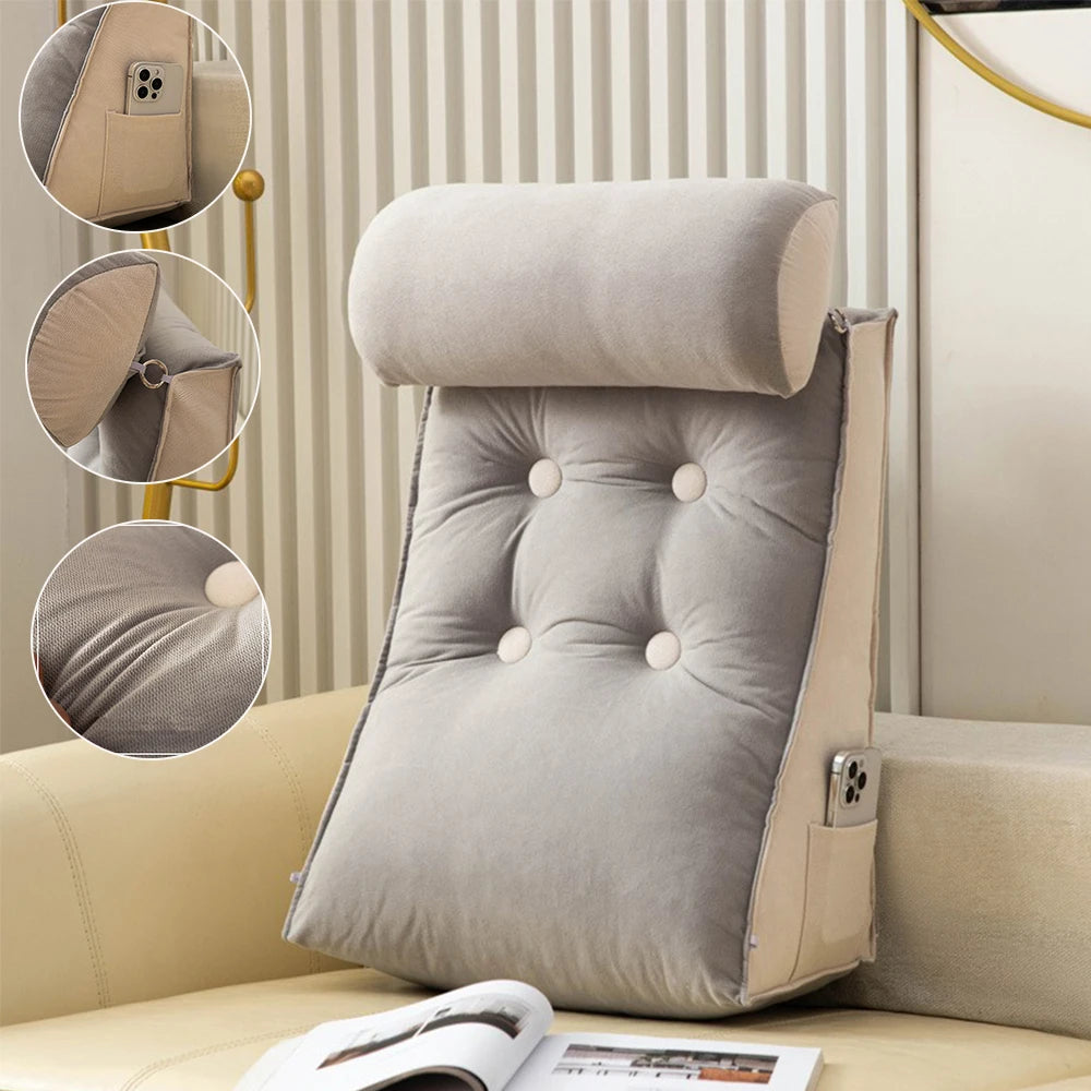 Coussin dorsal Velour Cristal gris