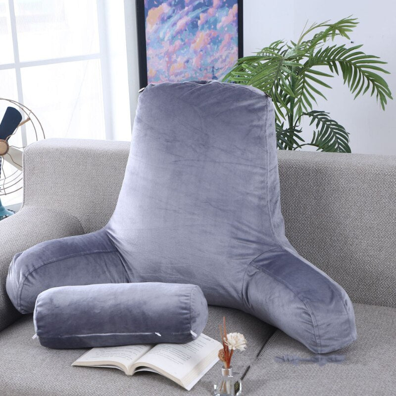 Coussin-de-Lecture-Ergonomique-Bleu-Gris2coussin de lecture3256805123236220-Grey-65x46x25cm