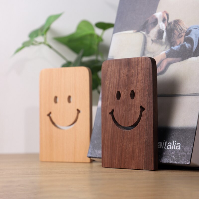 Serre-Livre-Bois-Sourire-Noyer1serre-livres3256804659441977-(thickness 9mm)14.5