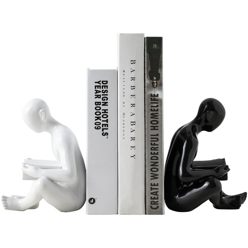 Serre-Livre-Ceramique-Lecteur-Yang4serre-livres3256801747304849-1pcs white