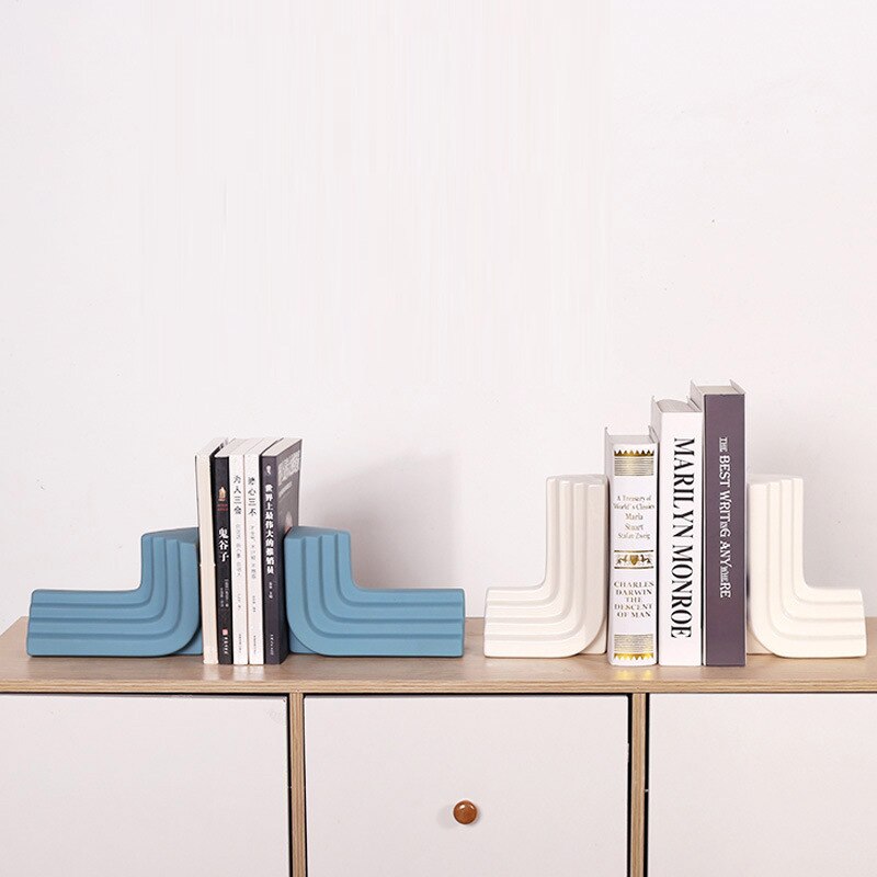 Serre-Livre-Ceramique-Ornement-Bleu6serre-livres3256803954469994-Style 2