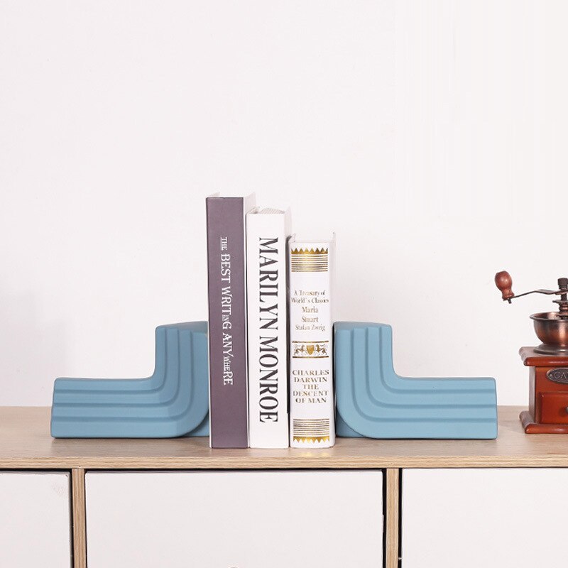 Serre-Livre-Ceramique-Ornement-Bleu7serre-livres3256803954469994-Style 2