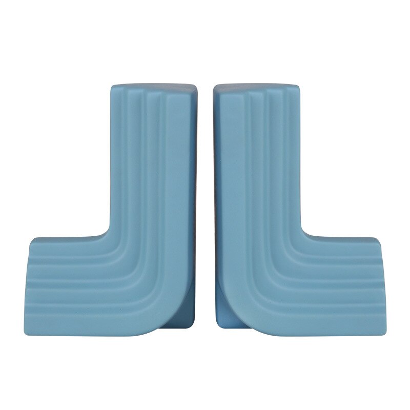Serre-Livre-Ceramique-Ornement-Bleu5serre-livres3256803954469994-Style 2