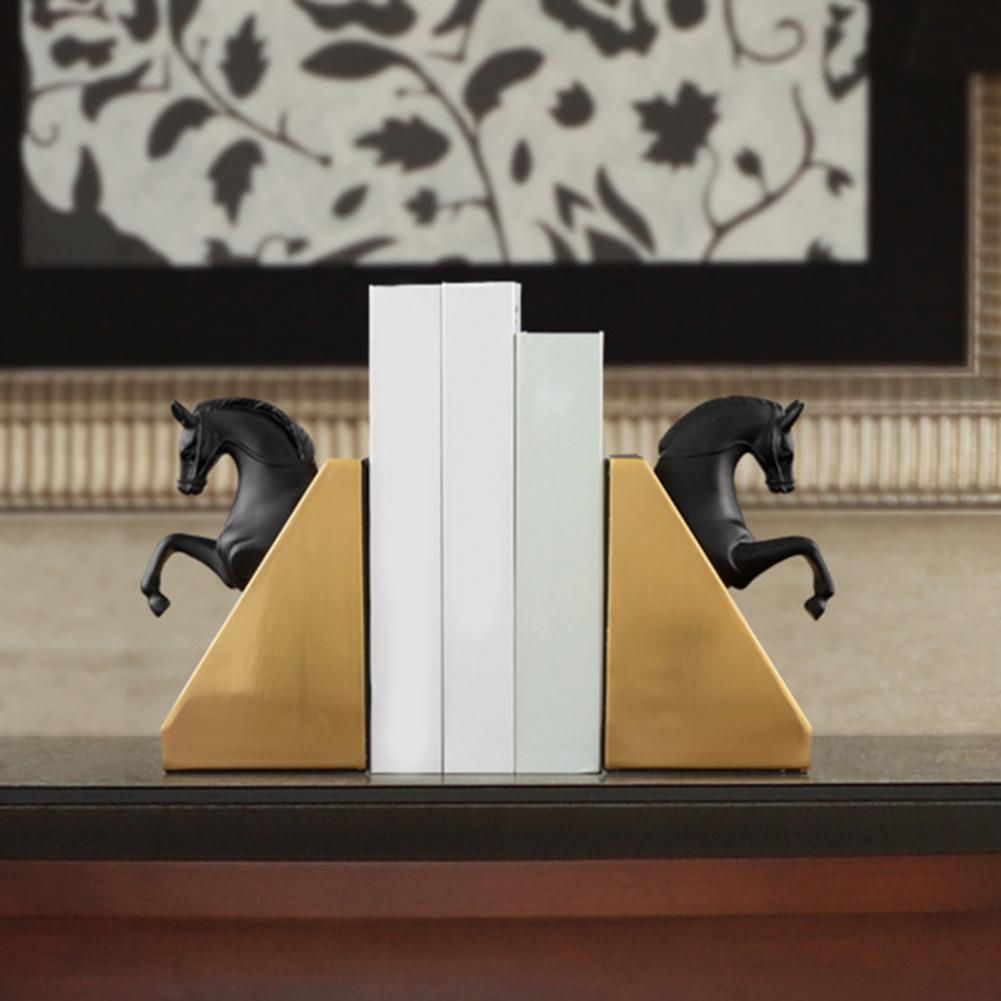 Serre-Livre-Cheval-de-Metal1serre-livres3256804485962877-Black Golden