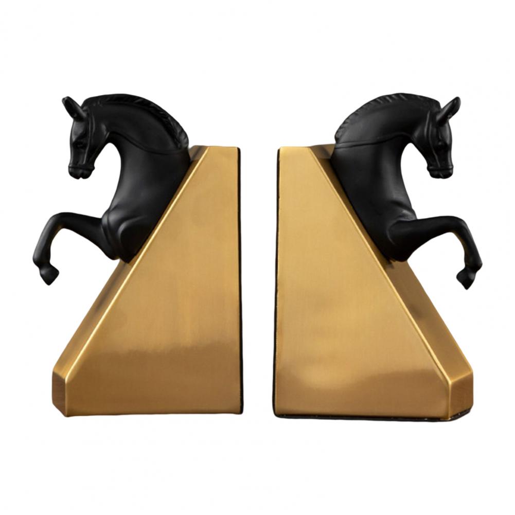 Serre-Livre-Cheval-de-Metal2serre-livres3256804485962877-Black Golden
