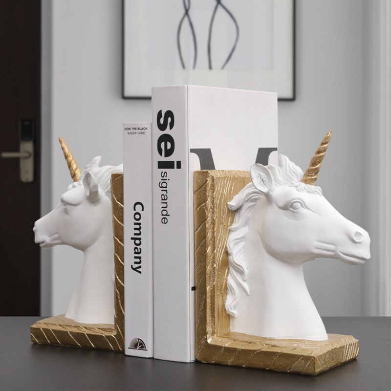 Serre-Livre-Licorne-Blanche4serre-livres3256803291545337-Style 1