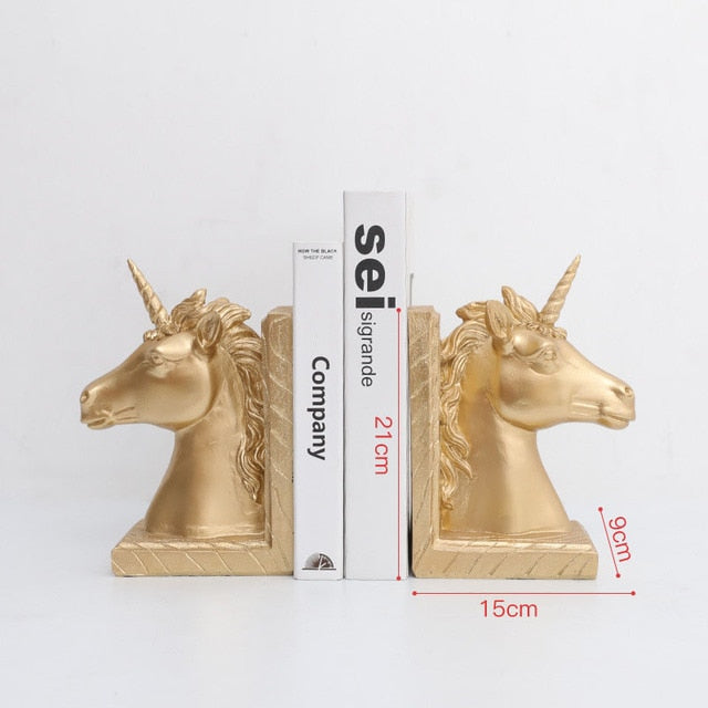 Serre-Livre-Licorne-Dore2serre-livres3256803291545337-Style 2