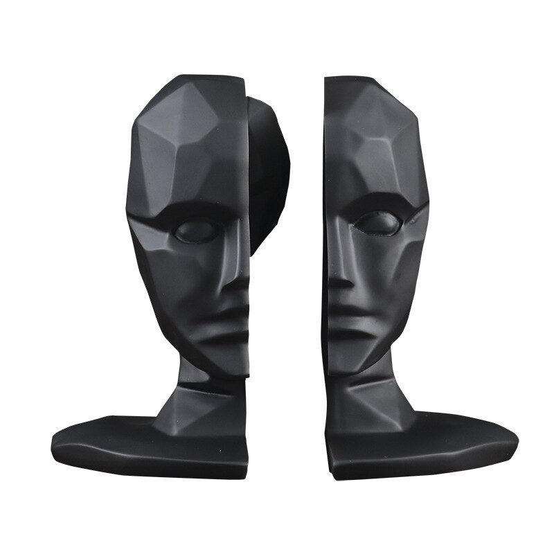 Serre-Livre-Visage-Geometrique-Noir2serre-livres3256802090477131-A