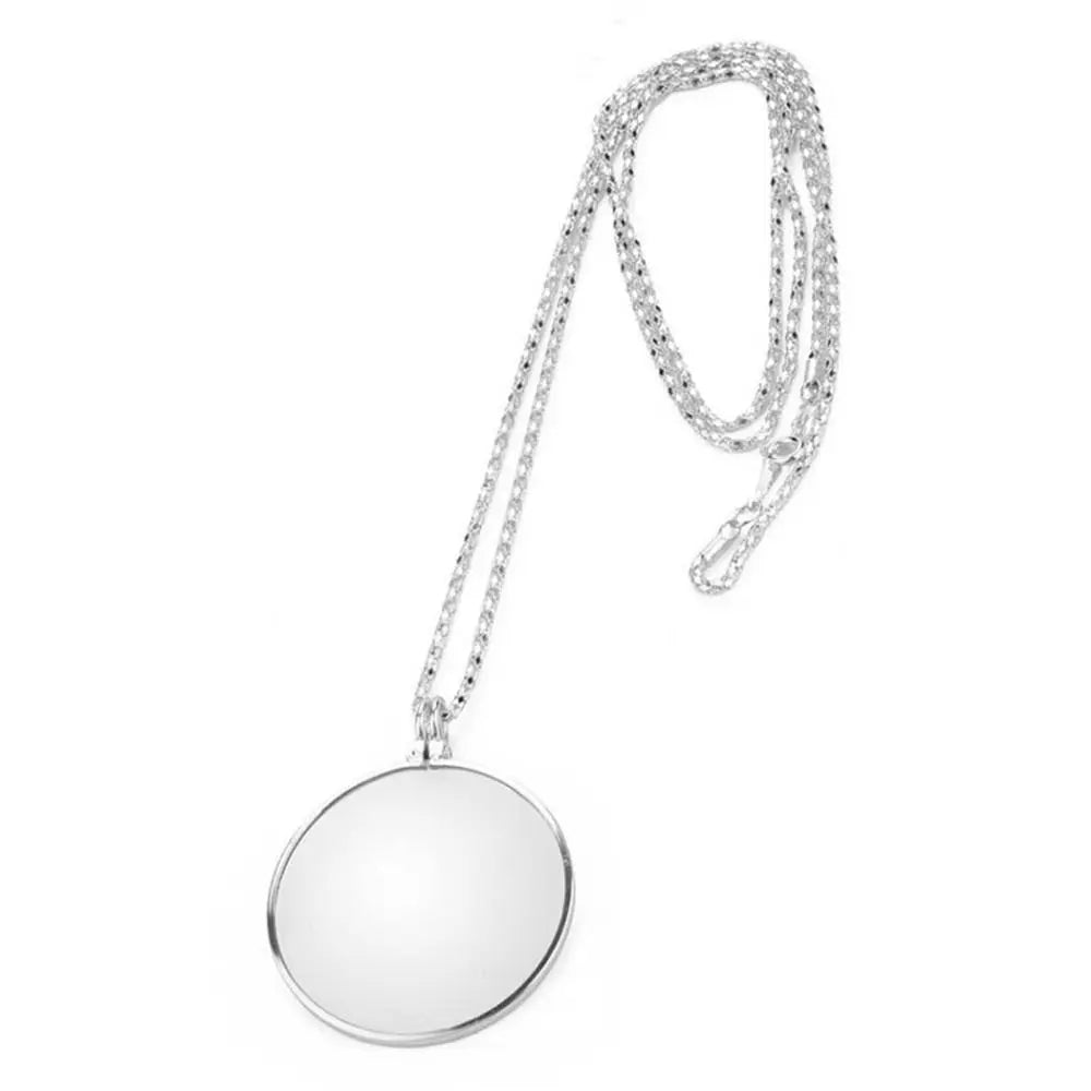 Collier loupe de lecture X5 argenté-1