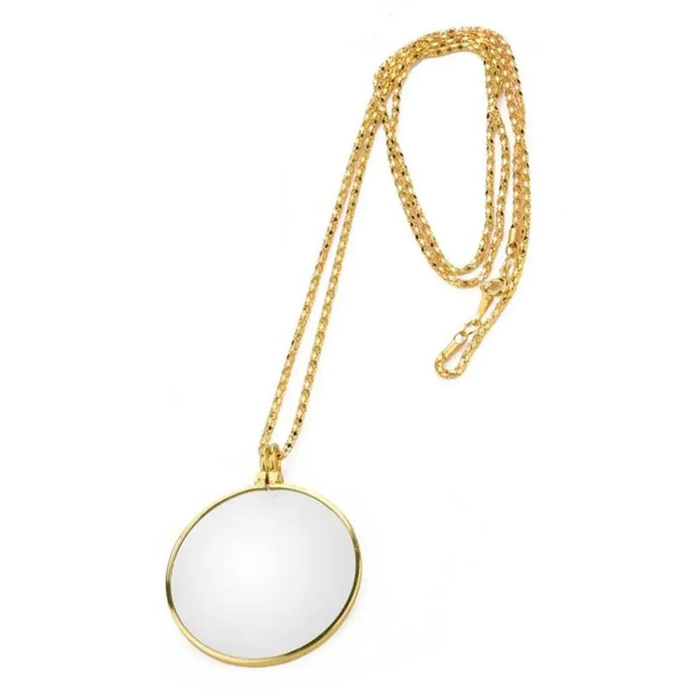 Collier loupe de lecture X5 doré-1