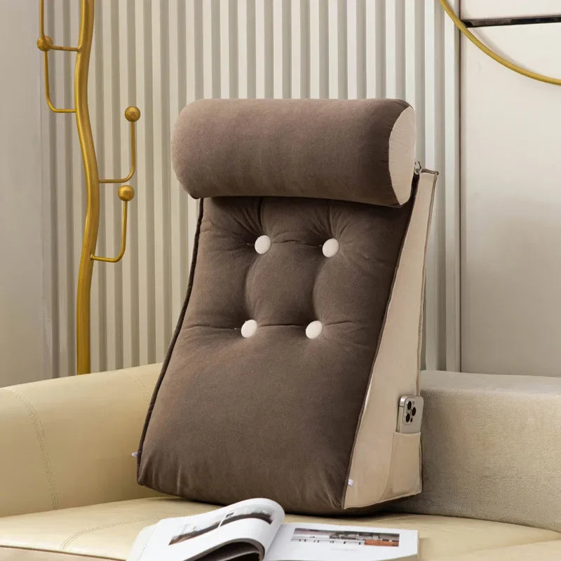 Coussin dorsal Velour Cristal marron 1
