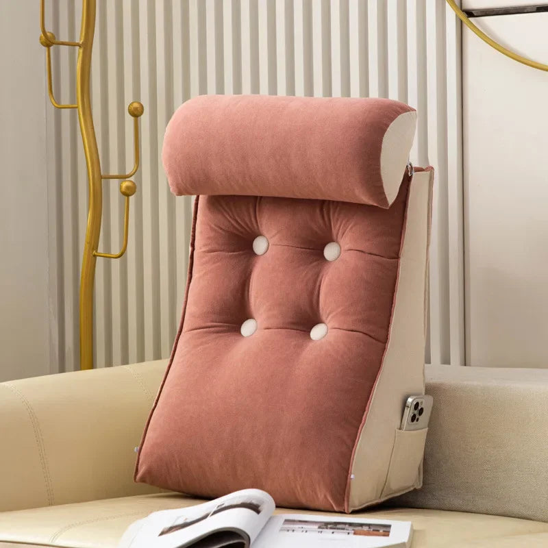 Coussin dorsal Velour Cristal rose 1
