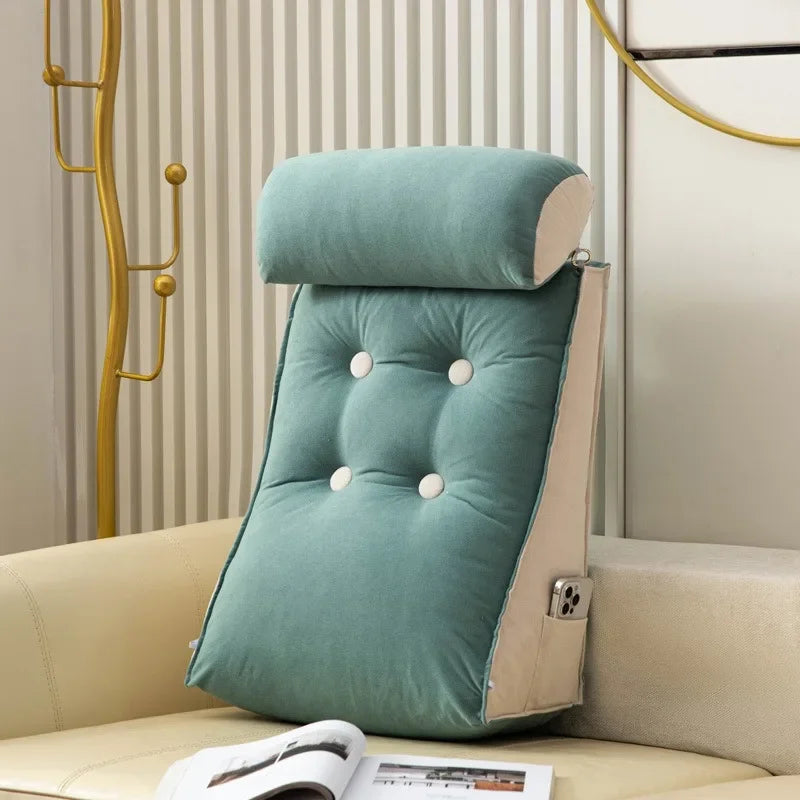 Coussin dorsal Velour Cristal vert 1 