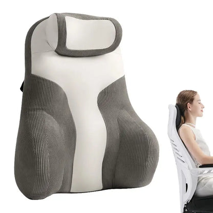 Coussin ergonomique blanc gris 2