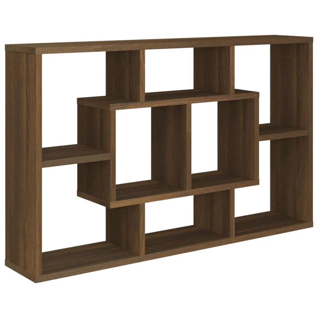 Étagère murale flottante suspendue marron-1