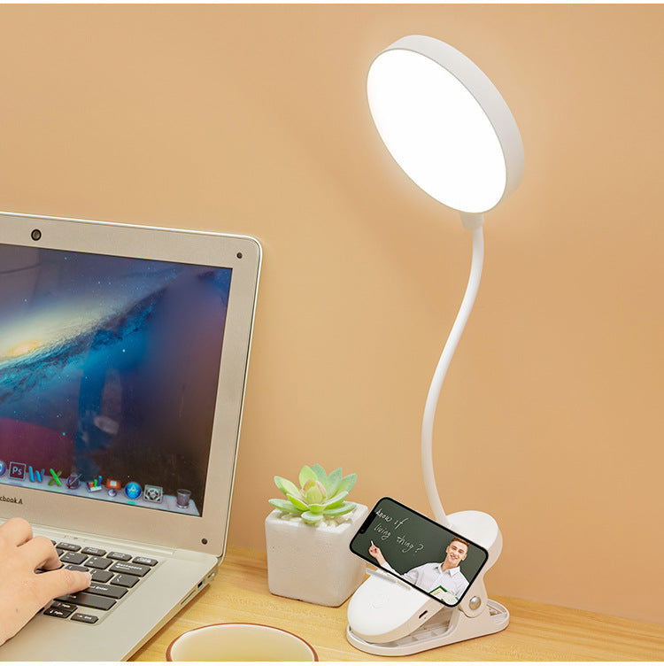 Lampe LED à pince blanche rechargeable-1
