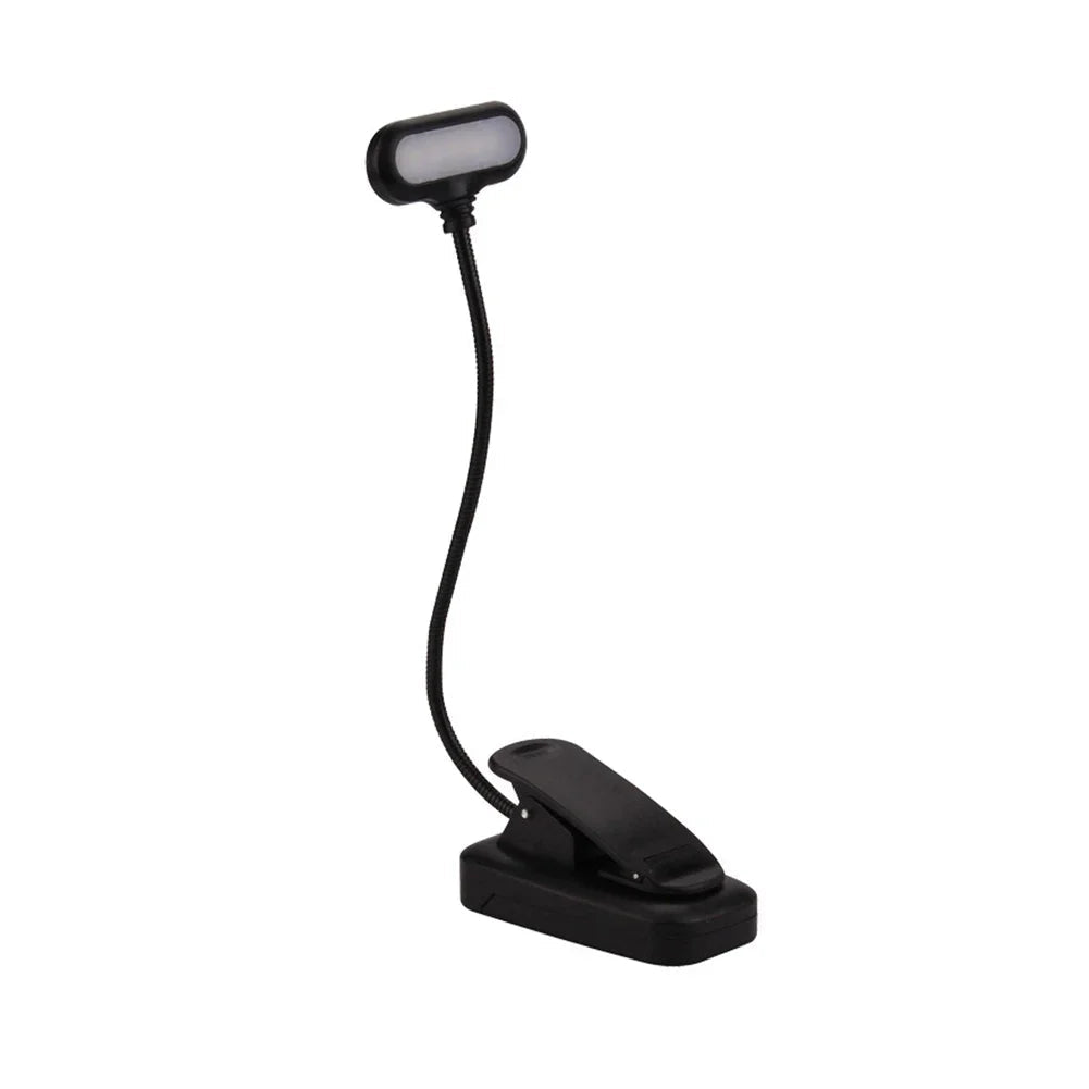 Lampe de lecture à pince noire horizontale-1