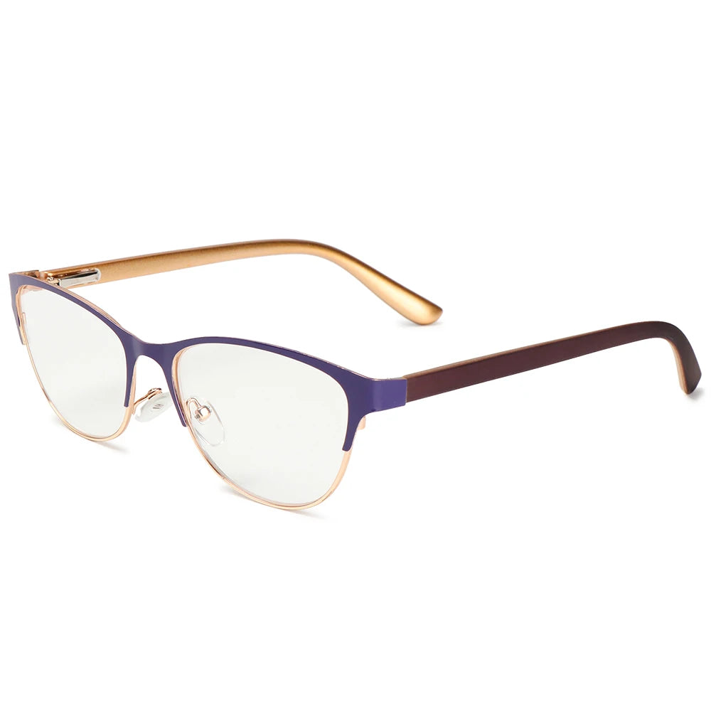 Lunettes de lecture dorées pourpre-1