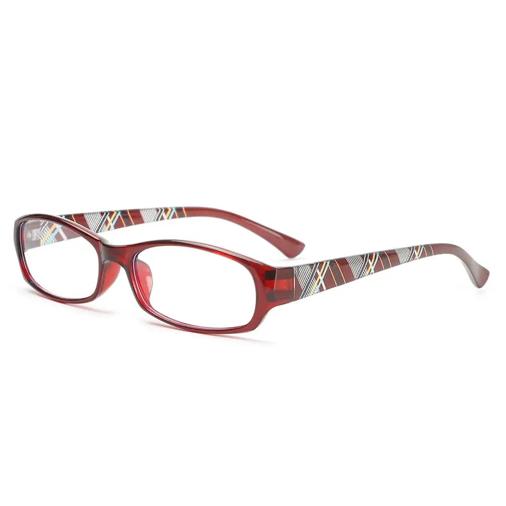 Lunettes de lecture rouges rayures pour femmes-1