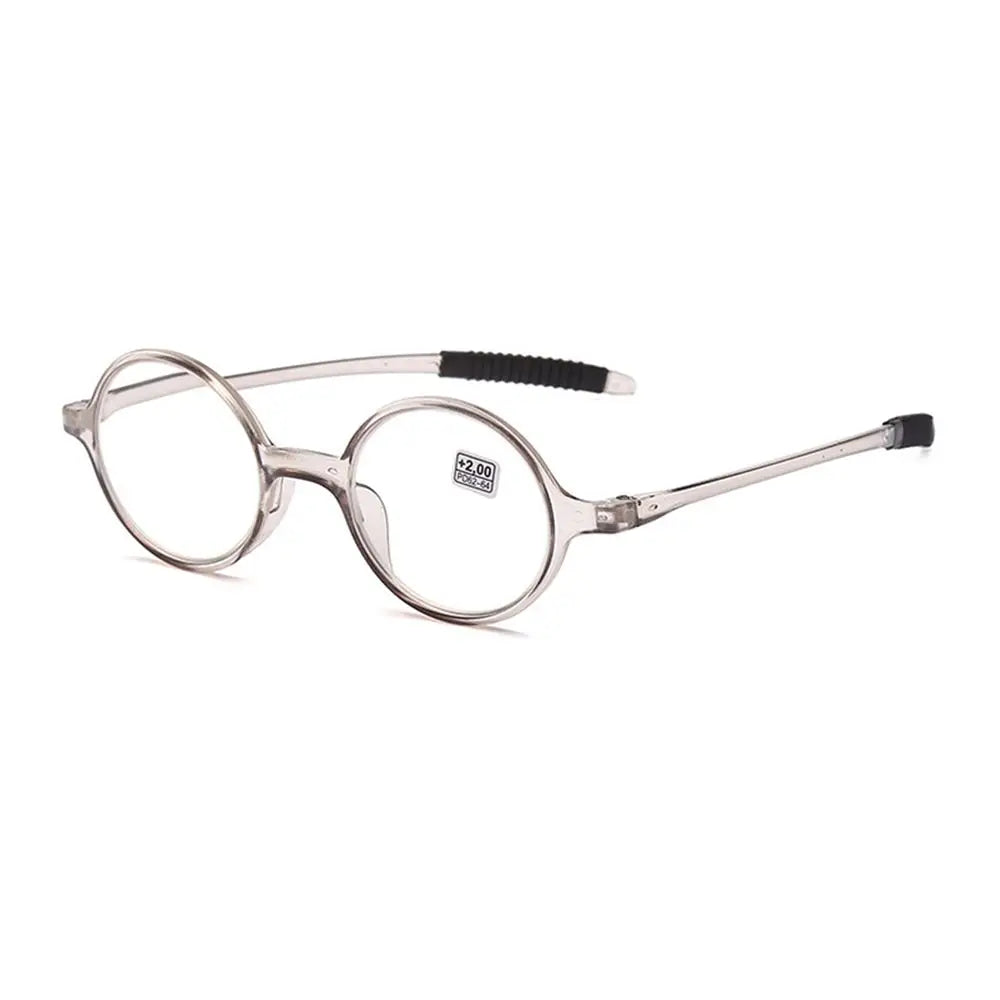 Lunettes de lecture vintage grises monture ronde-1
