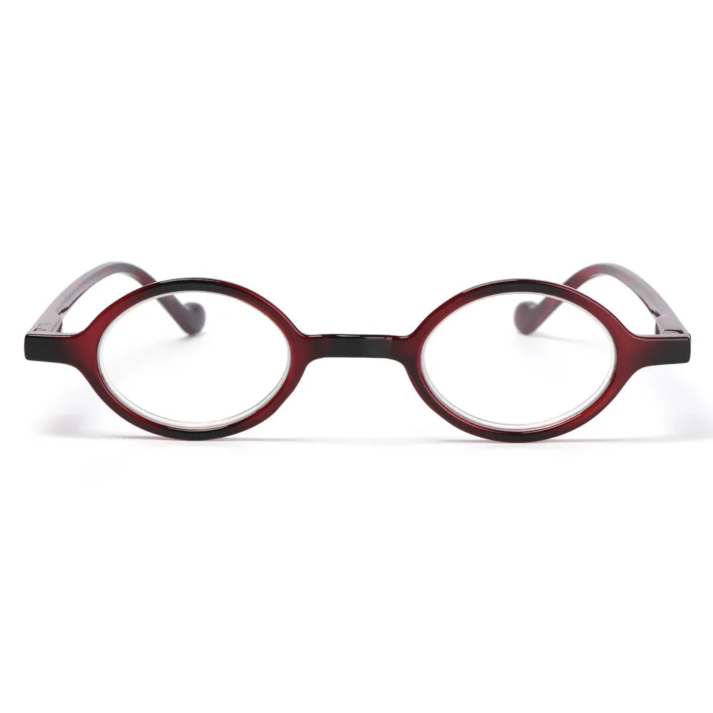 Lunettes de lecture vintage rouges monture ovale-1