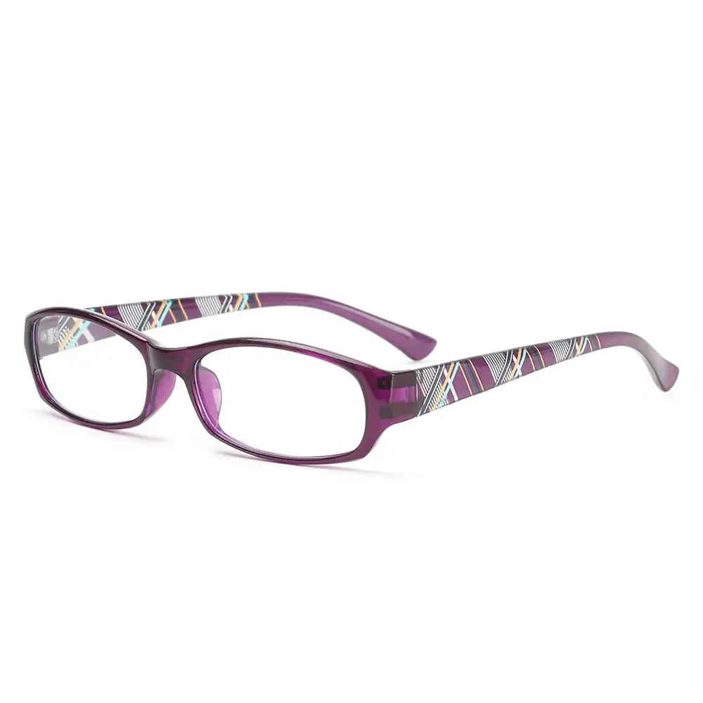 Lunettes de lecture violettes rayures pour femmes-1