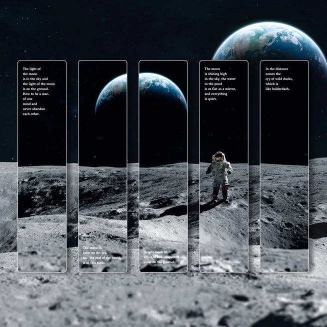 Marque page Astronomie Astronaute Lune-1