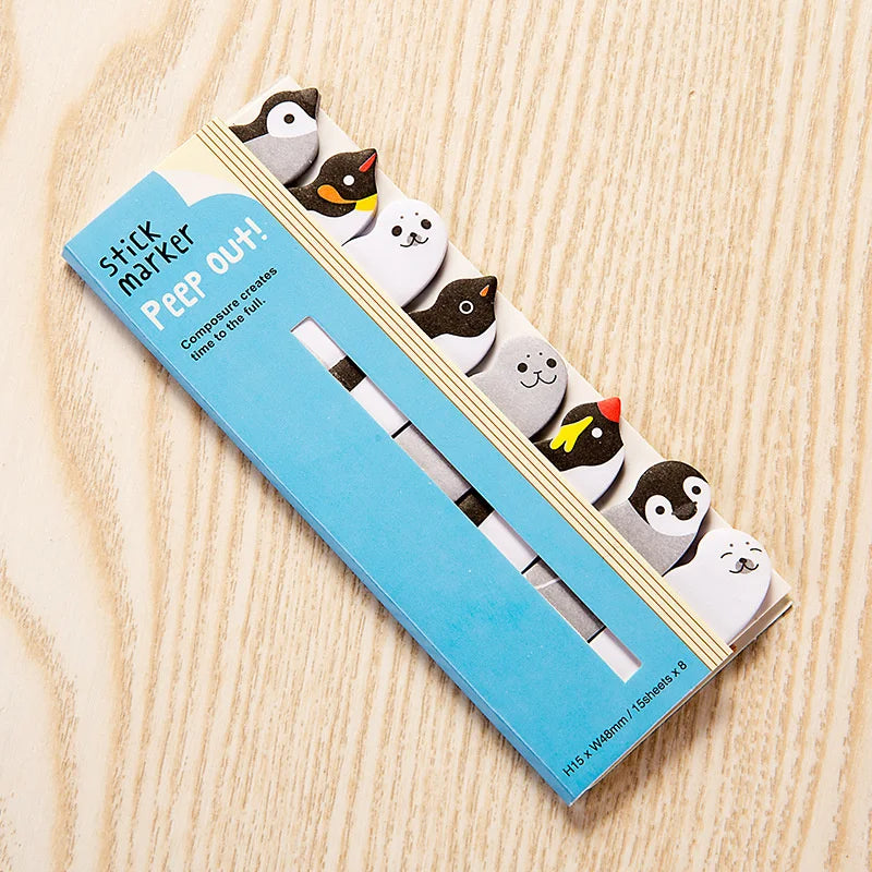 Marque page Autocollants Pingouin-1