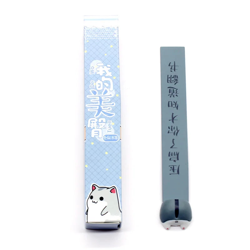 Marque page chat mignon gris-1