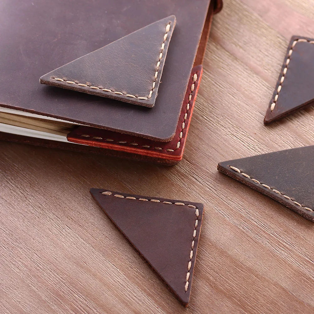 Marque page de coin en cuir Marron-1