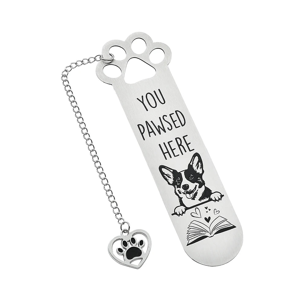 Marque page en acier inoxidable Corgi-1