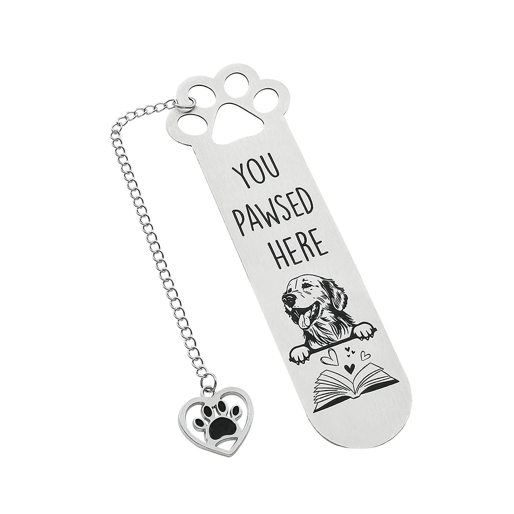 Marque page en acier inoxidable Golden Retriever-1