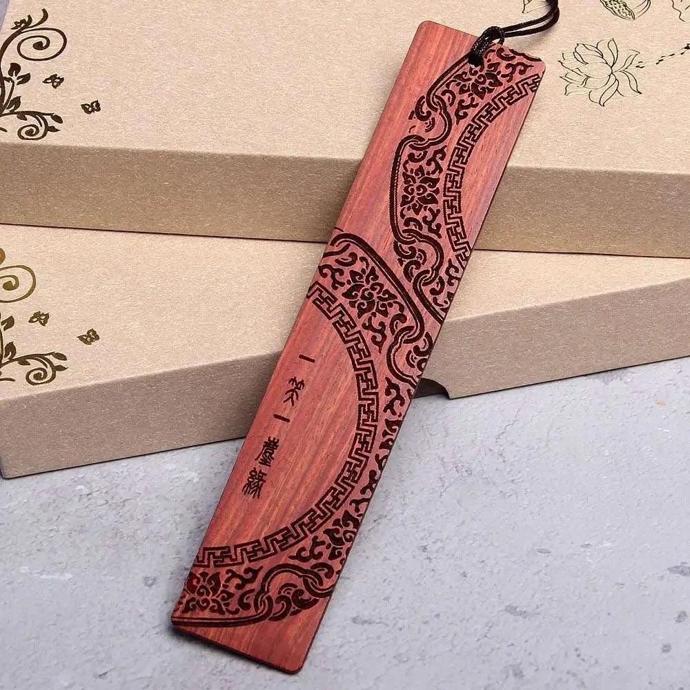 Marque page en bois Canevas marron-1