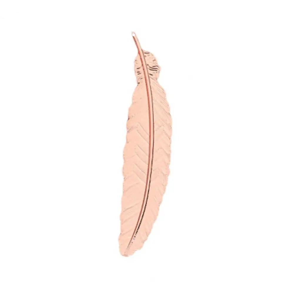 Marque page en métal Plume bronze-1