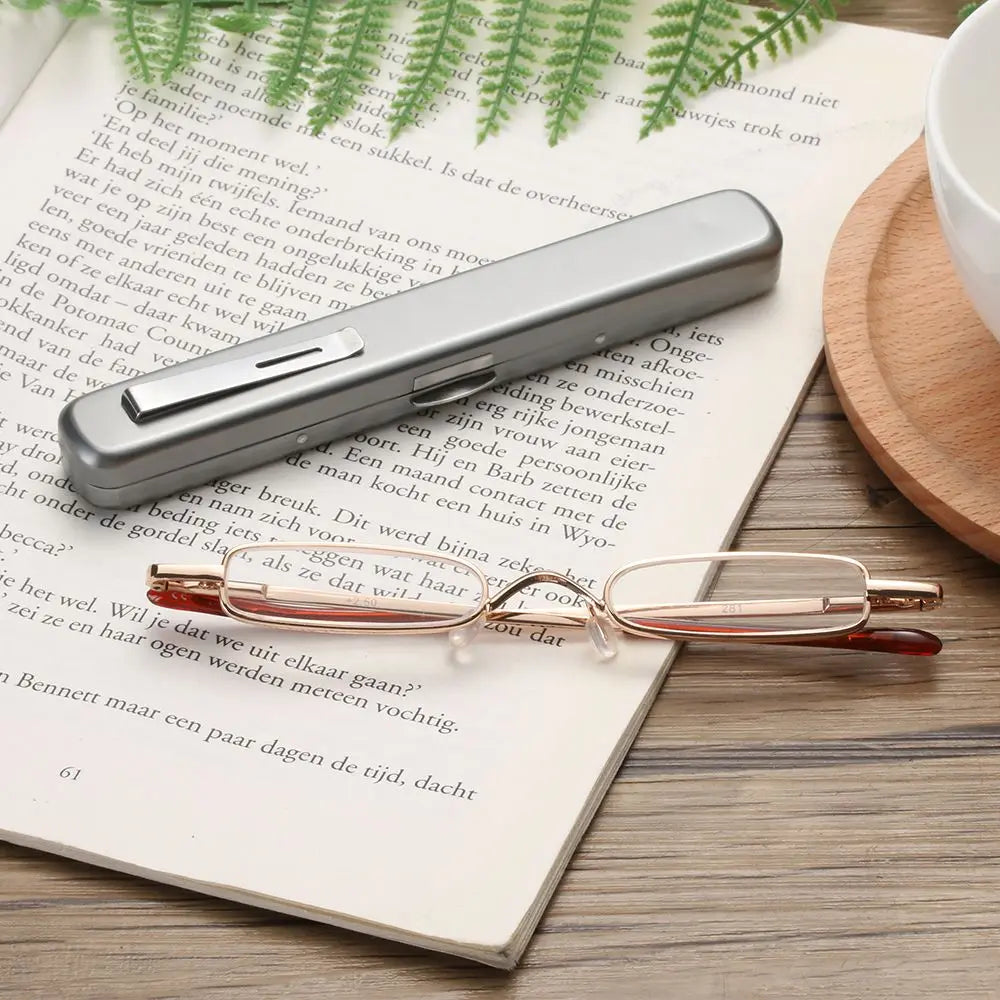 Mini lunettes grossissantes grises avec clip d'accrochage-1