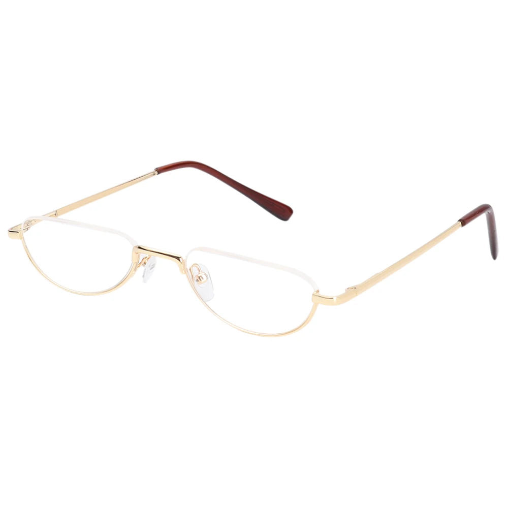 Petites lunettes grossissantes dorées-1
