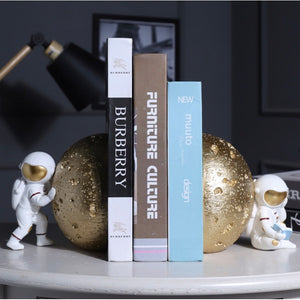 Serre-Livre-Astronaute-Planete-Dore-1serre-livres3256803961503371-a pair golden