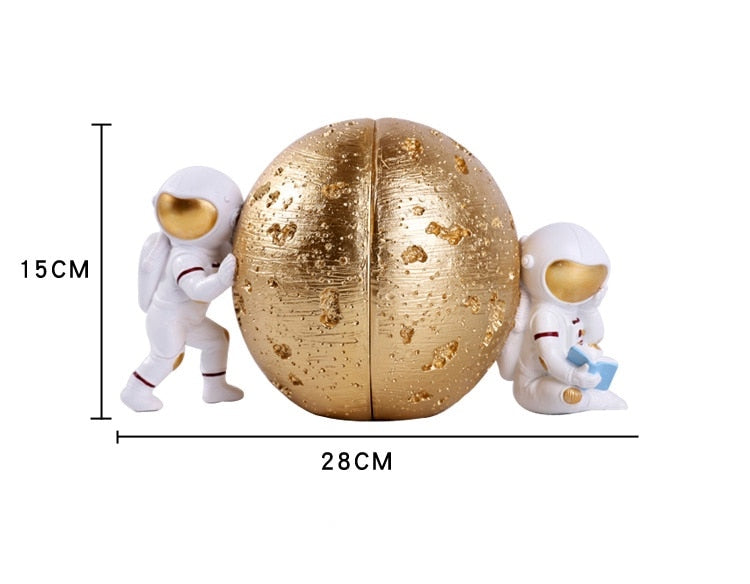 Serre-Livre-Astronaute-Planete-Dore-3serre-livres3256803961503371-a pair golden